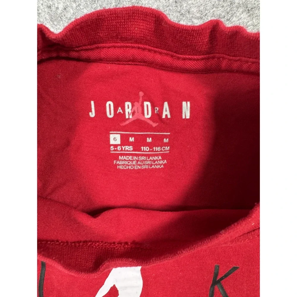 Jordan Jumpman Nike Graphic Tee 6 Red Cotton Short Sleeve Shirt